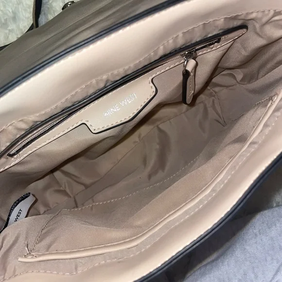 Nine West Brown & Cream Shoulder Bag - Picture 3 of 6